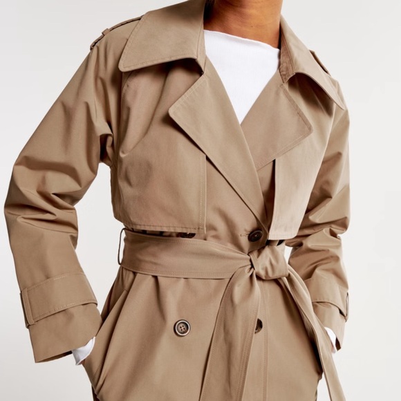 Abercrombie Classic Long Trench Coat - Picture 3 of 7